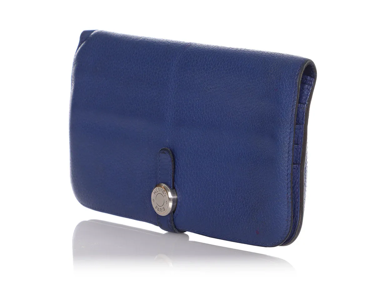 Hermès Bleu Electrique Togo Dogon Recto Verso Wallet