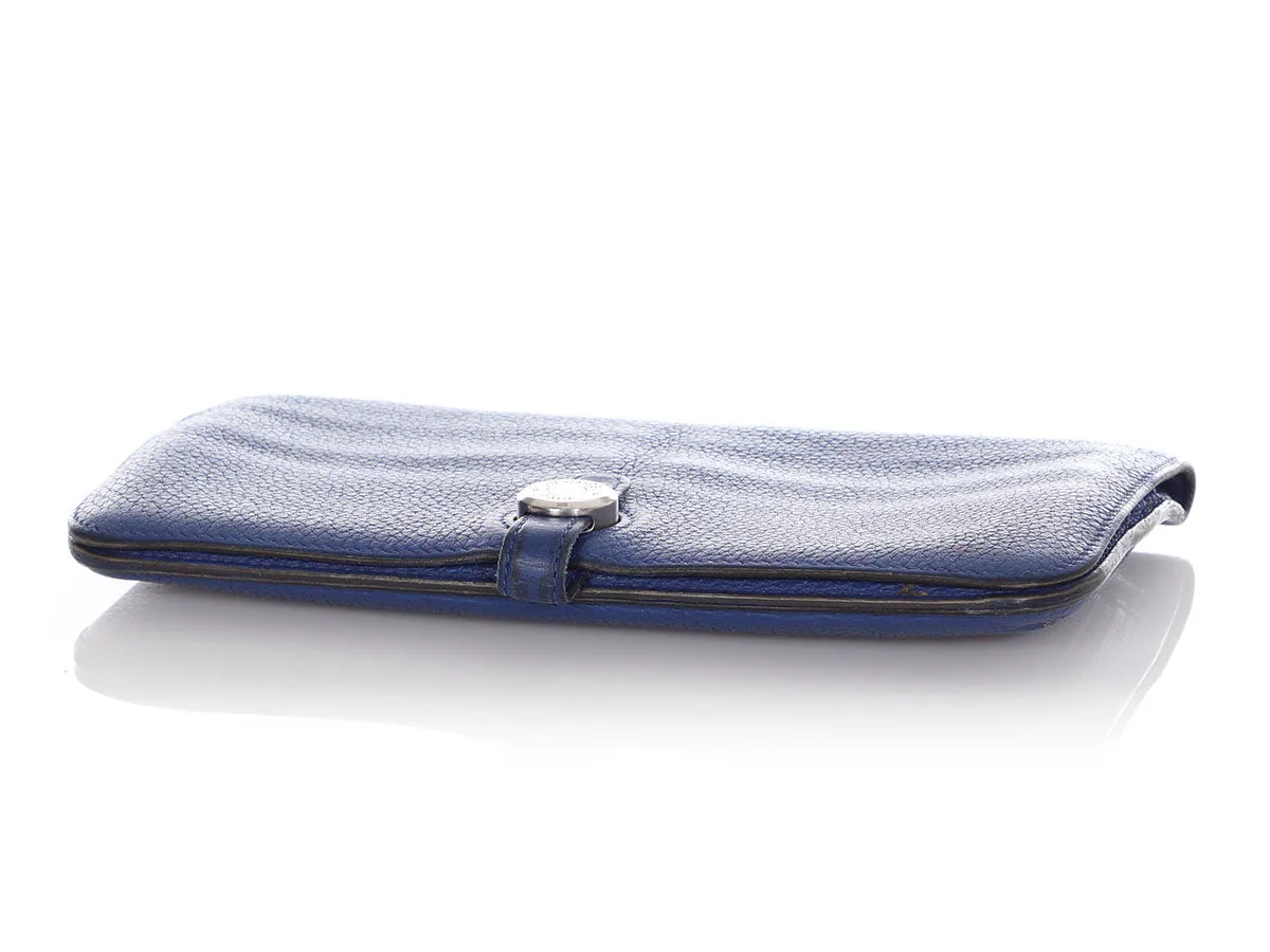 Hermès Bleu Electrique Togo Dogon Recto Verso Wallet