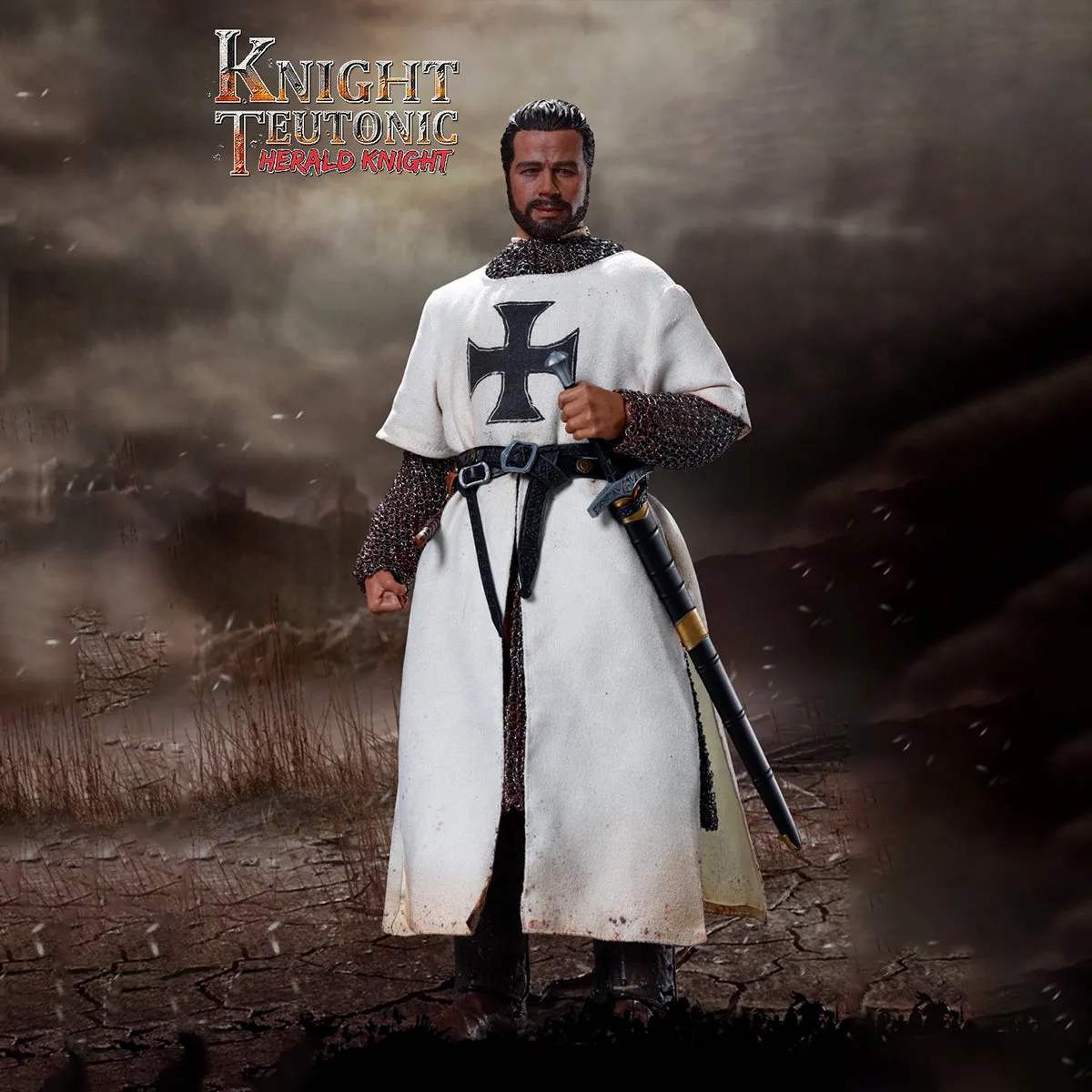 HiPlay COOMODEL, Teutonic Knight Herald Die-Cast Alloy Empires Series, Action Figure