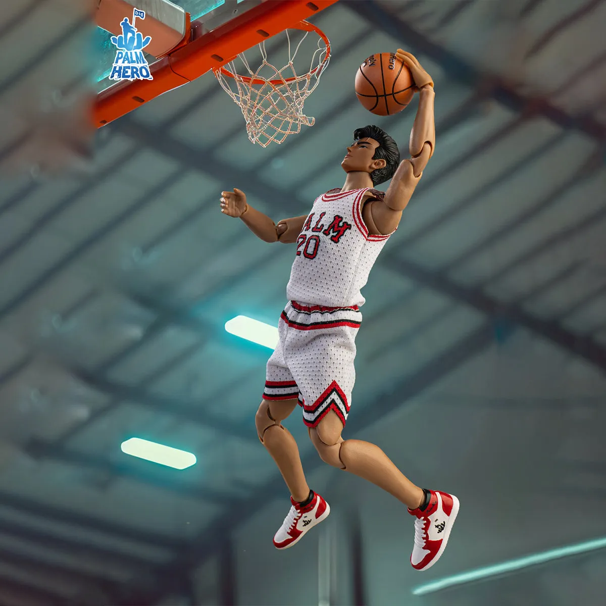 HiPlay DID Plam Hero Simply Fun Sport Series, The Basketball Player: White Team, Action Figure Full Set