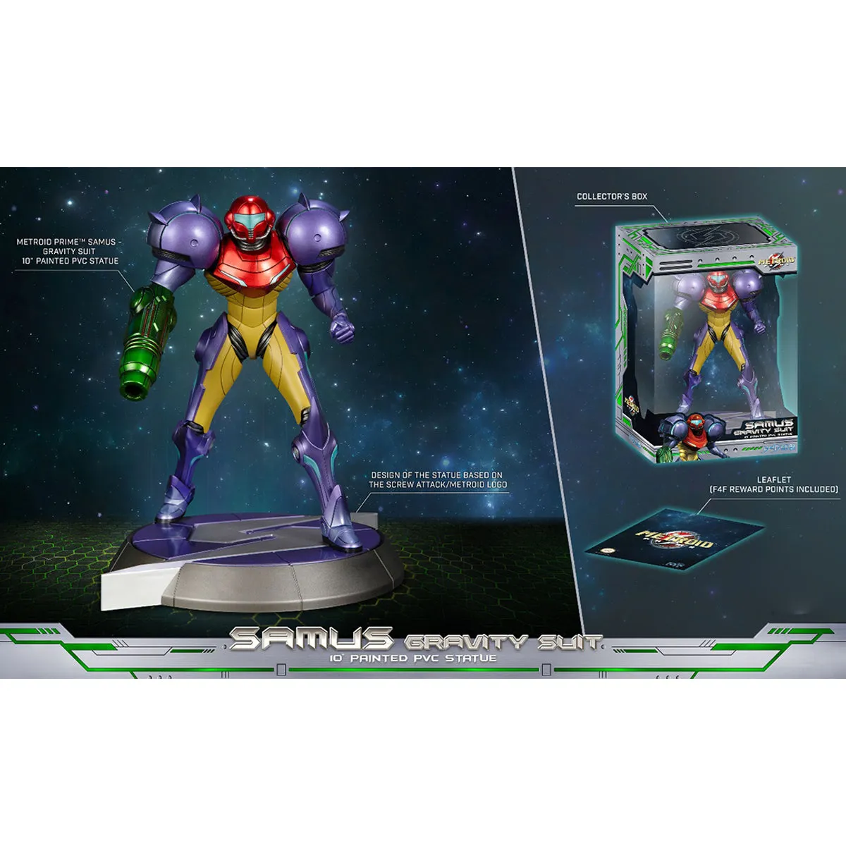 HiPlay First 4 Figures, Metroid Prime: Samus Gravity Suit, Regular Edition Statue Figurine