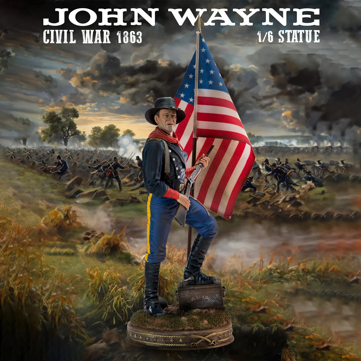 HiPlay Infinite Statue, Civil War: John Wayne, Statue Figurine