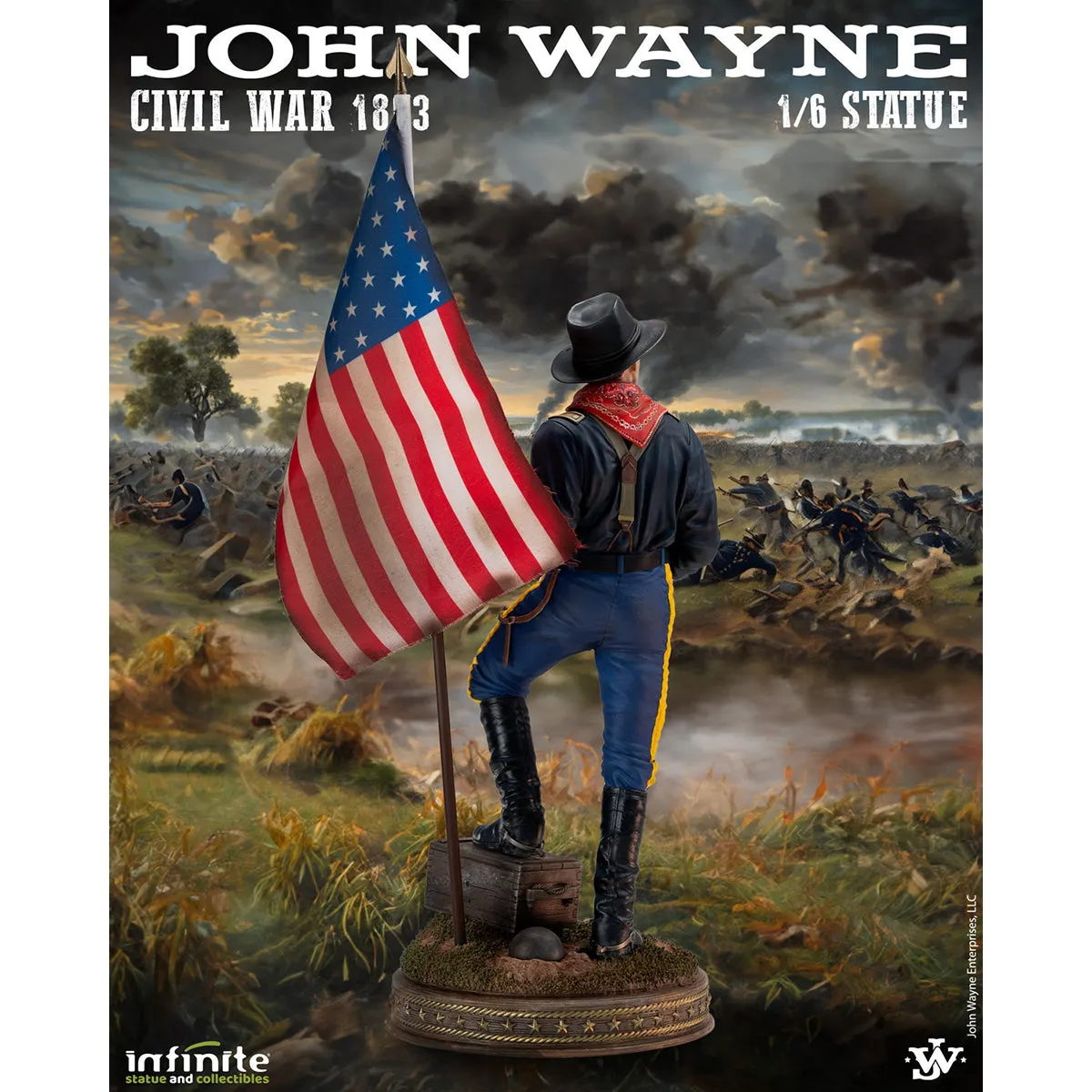 HiPlay Infinite Statue, Civil War: John Wayne, Statue Figurine