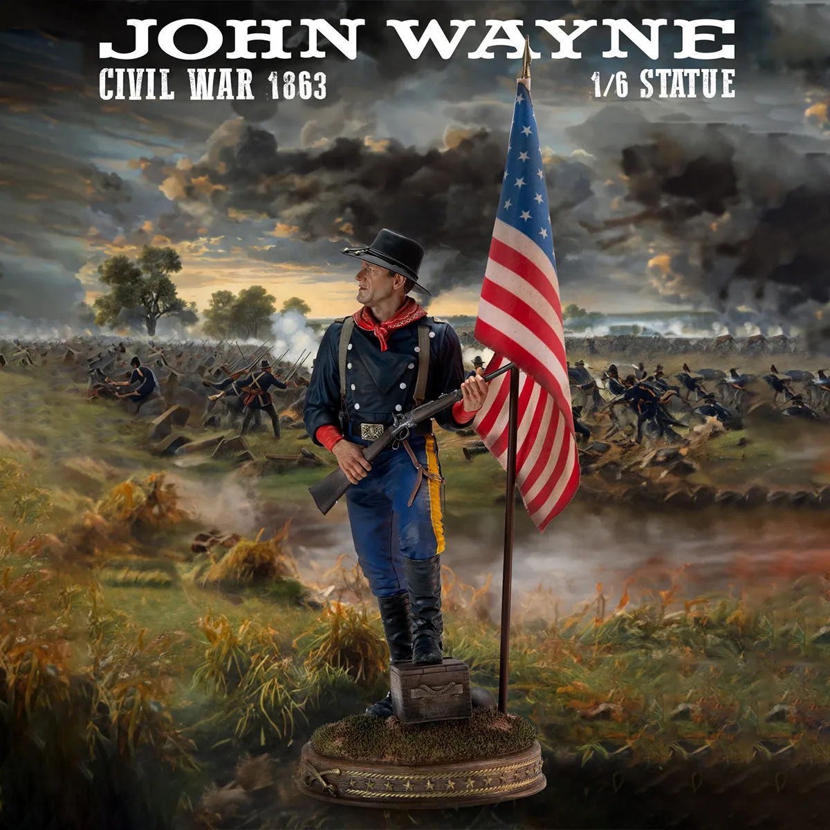 HiPlay Infinite Statue, Civil War: John Wayne, Statue Figurine