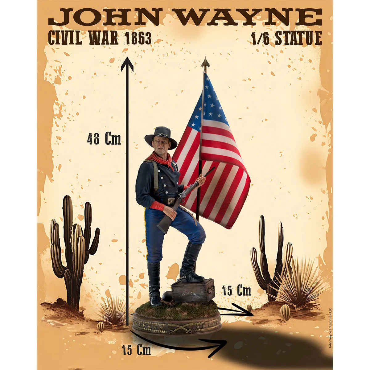 HiPlay Infinite Statue, Civil War: John Wayne, Statue Figurine