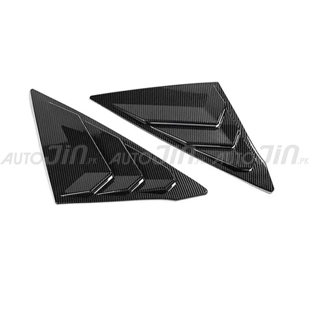 Honda Civic 2022-23 Carbon Fiber Rear Side Window Louvers Air Vent Cover