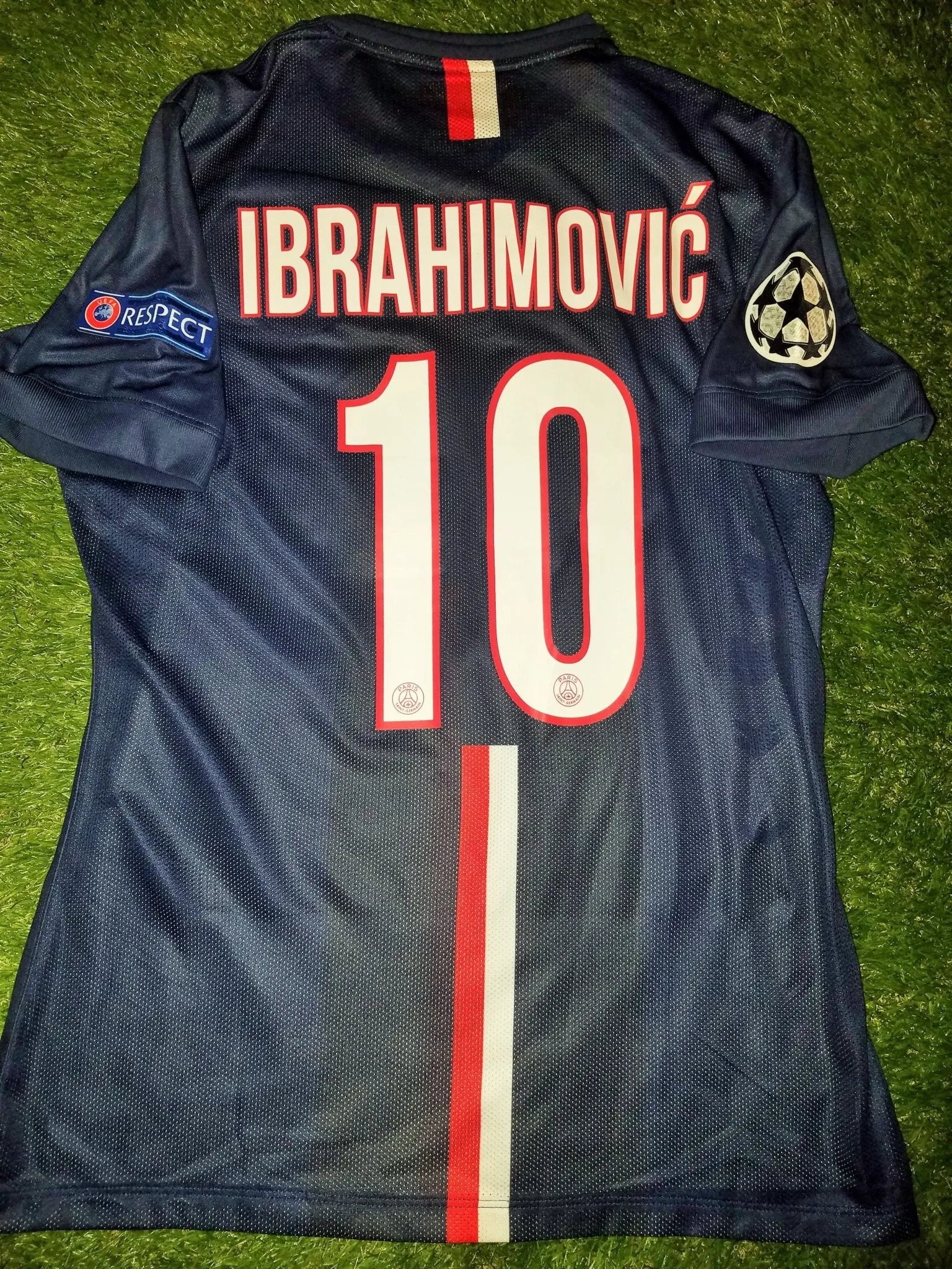 Ibrahimovic PSG Paris Saint Germain UEFA MATCH ISSUED 2014 2015 Jersey Shirt Maillot L