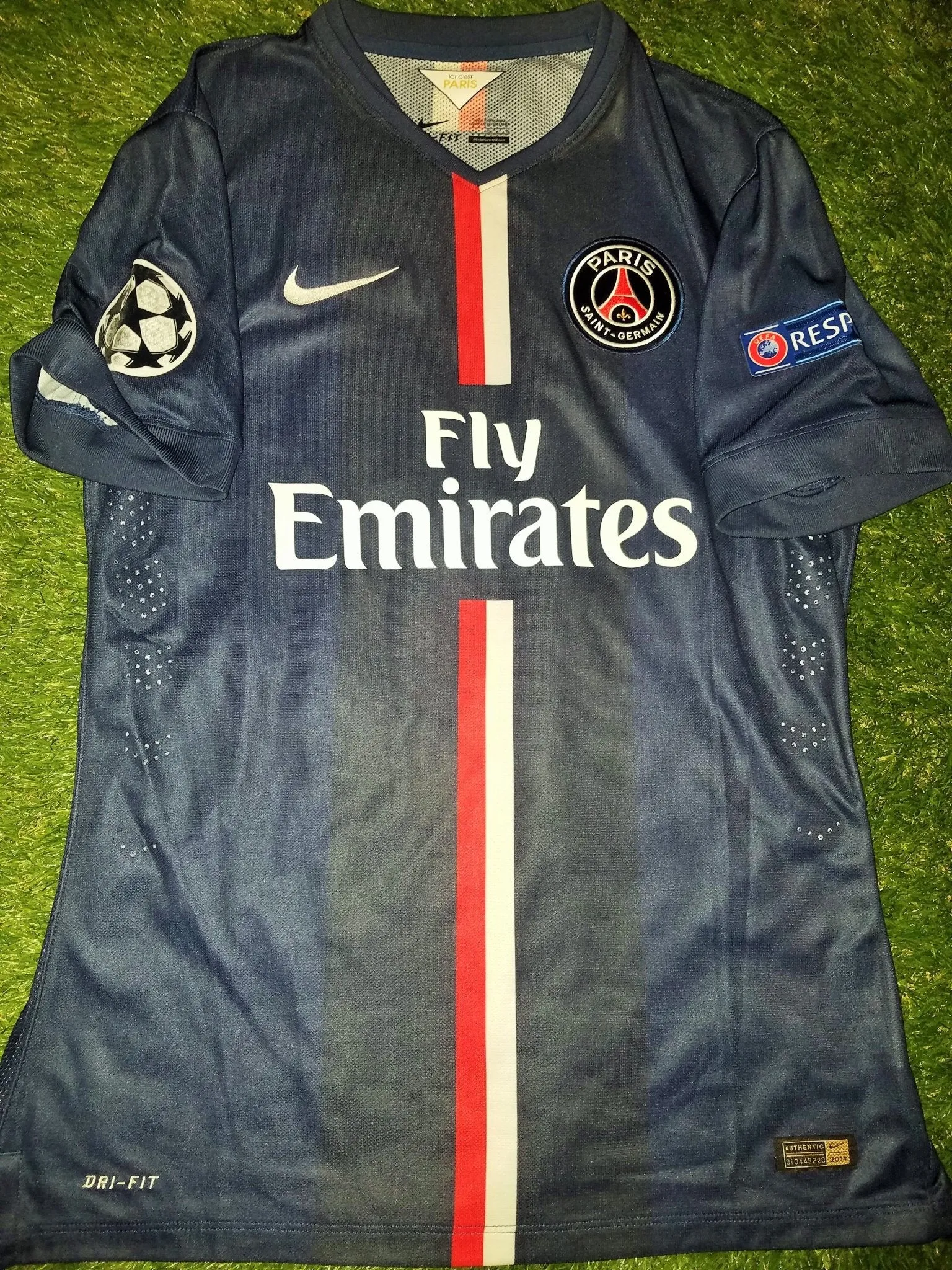 Ibrahimovic PSG Paris Saint Germain UEFA MATCH ISSUED 2014 2015 Jersey Shirt Maillot L