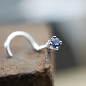 Iolite 2mm Nose Stud