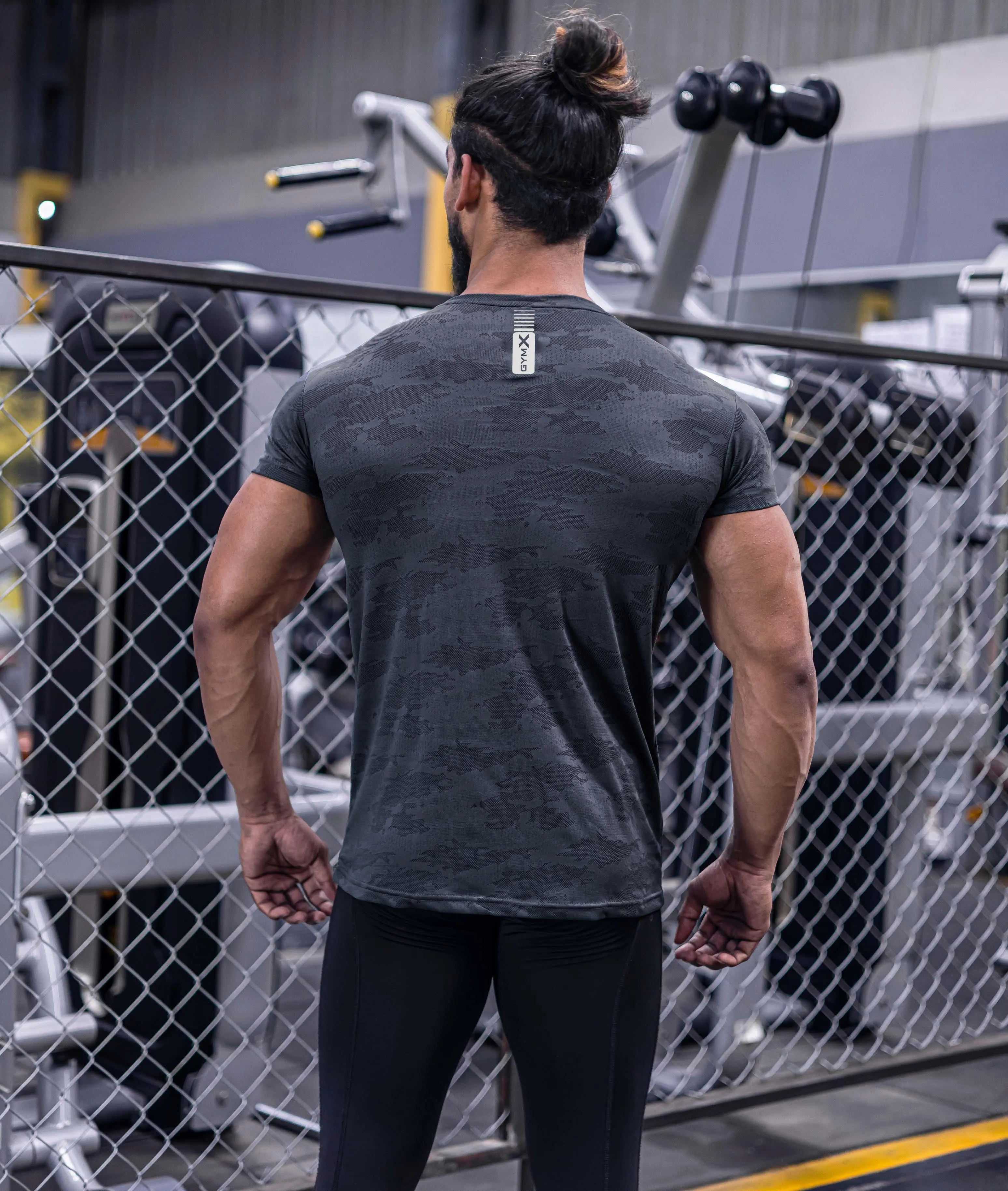 Jacquard Grey Camo GymX Tshirt - Sale