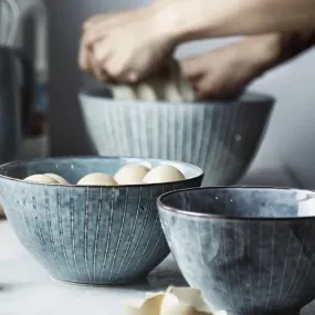 Japanese Style Retro Ceramic Pigmented  Ramen Bowls