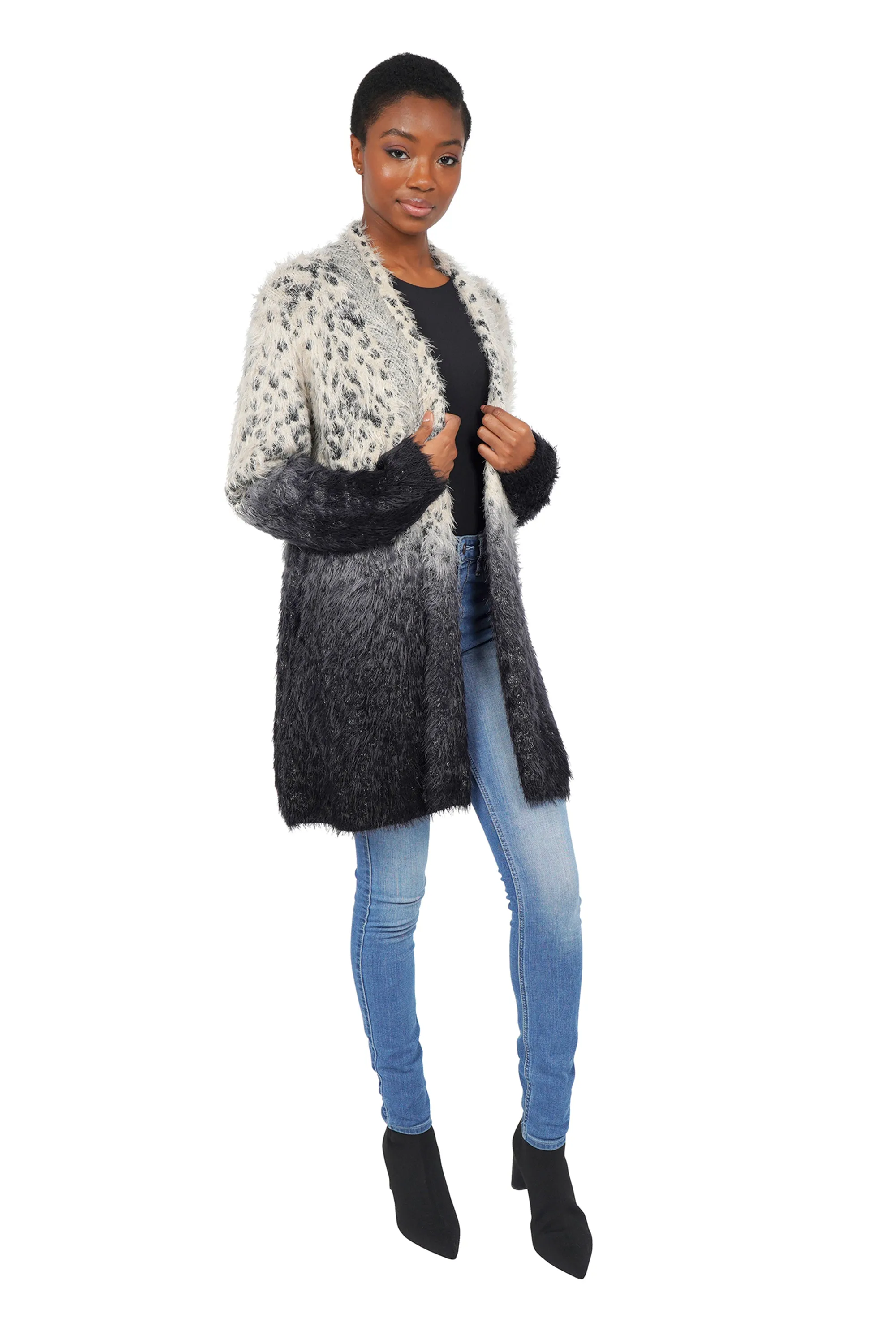 JENAN FUZZY KNIT CARDIGAN