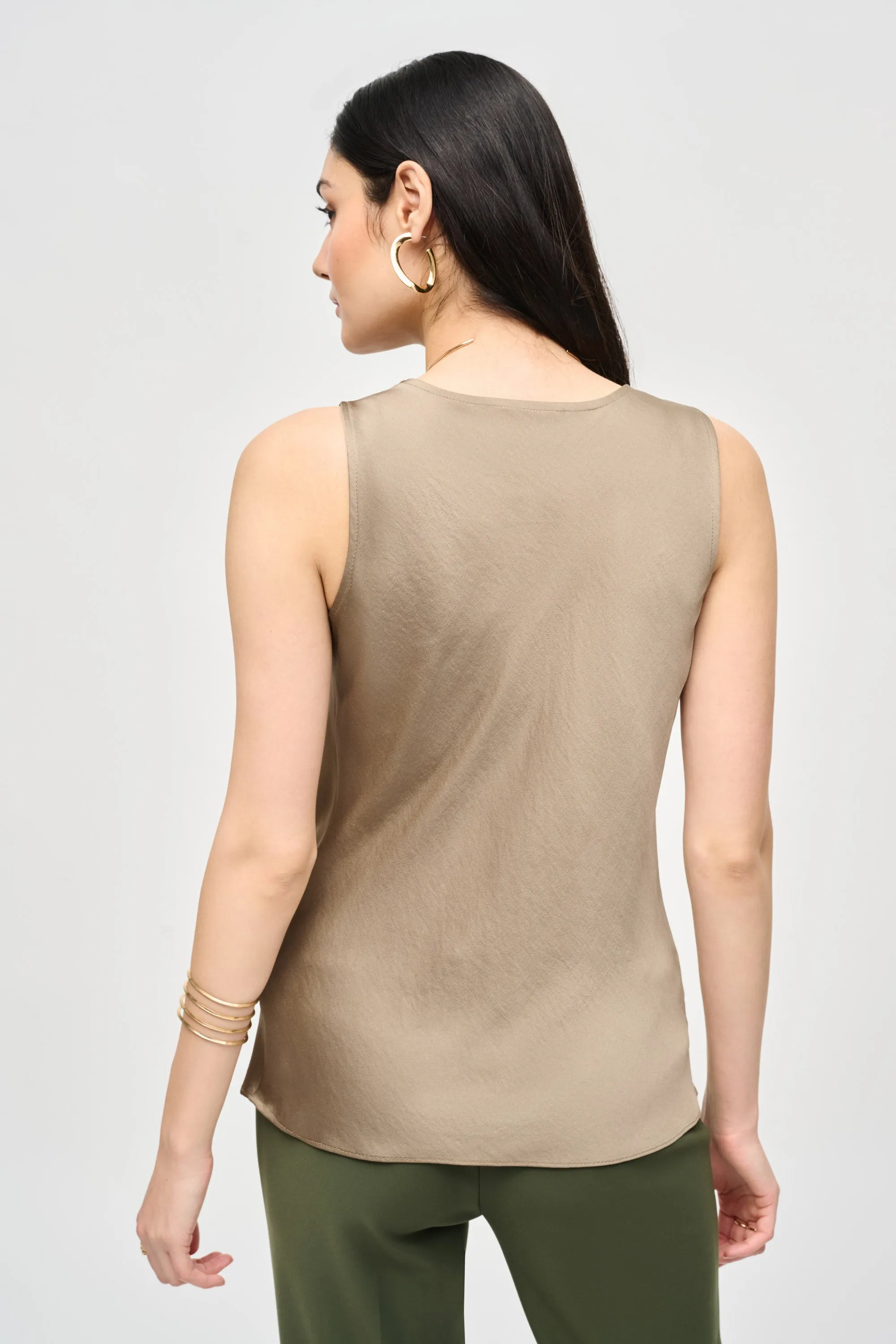 Joseph Ribkoff Satin Straight Sleeveless Top