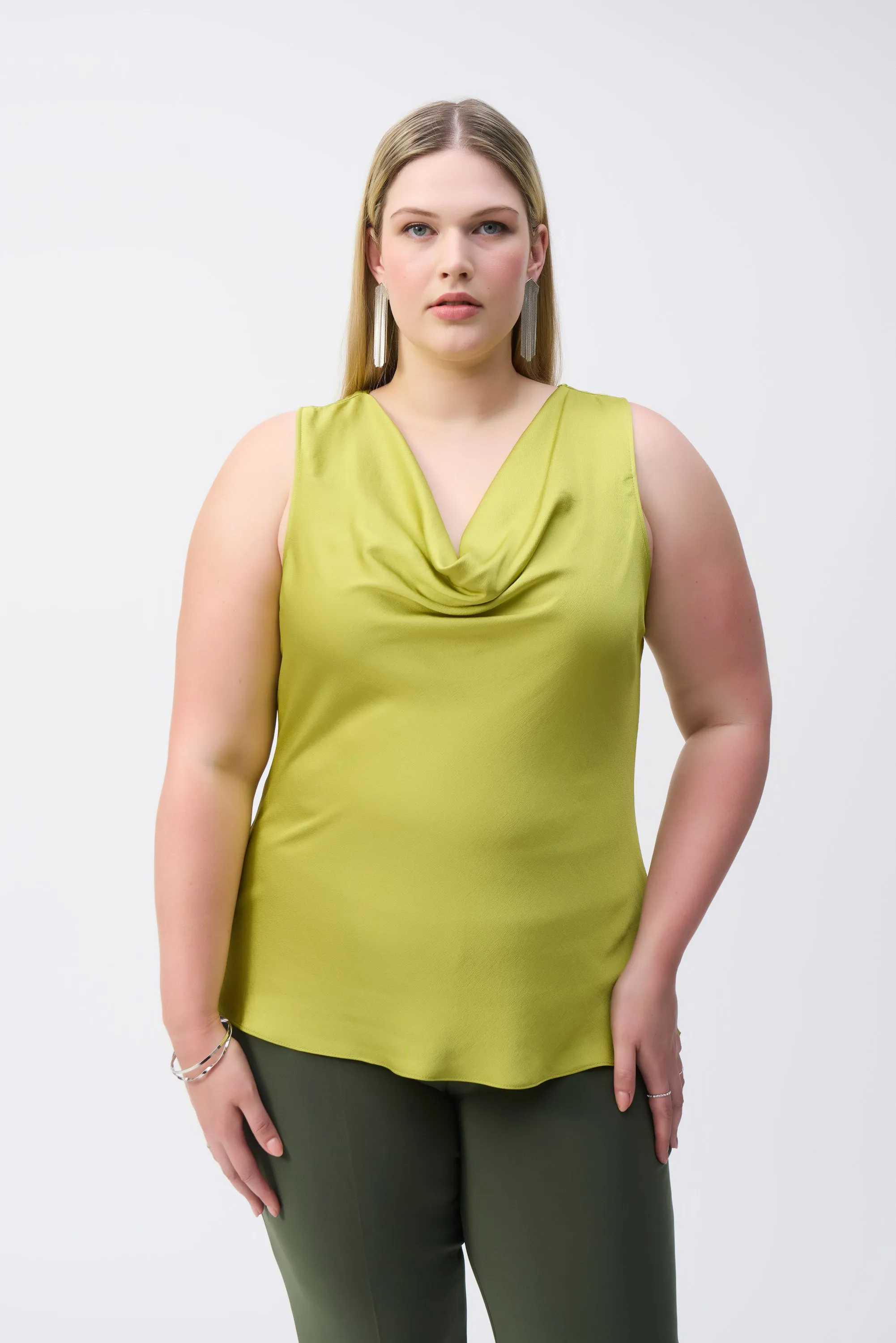 Joseph Ribkoff Satin Straight Sleeveless Top