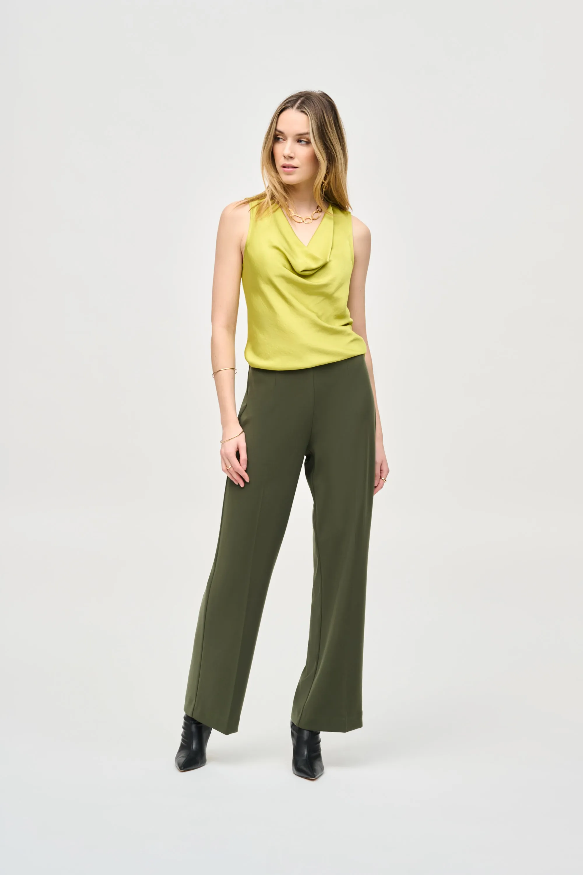 Joseph Ribkoff Satin Straight Sleeveless Top