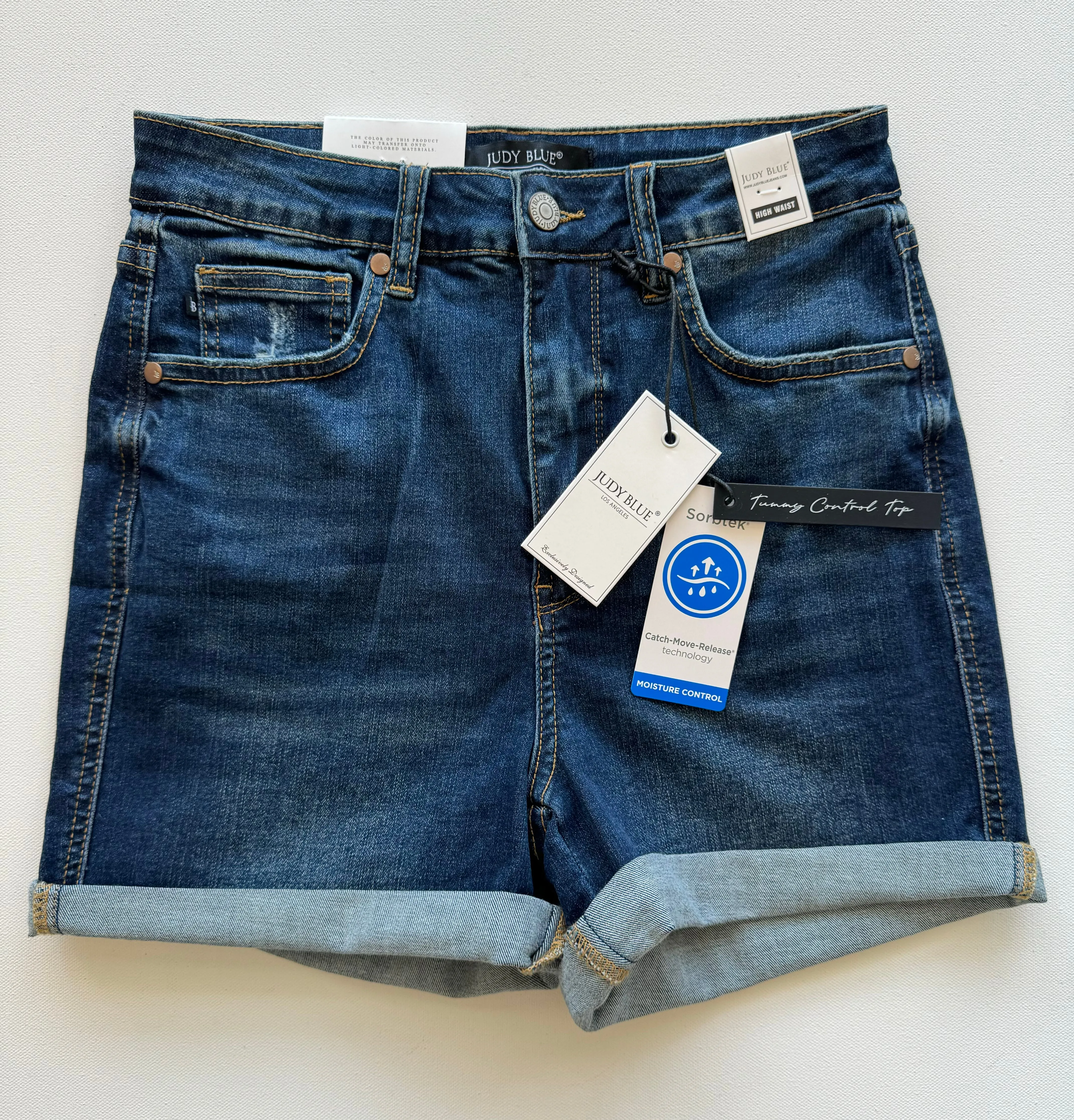 Judy Blue - High Waist Tummy Control Cooling Denim Shorts