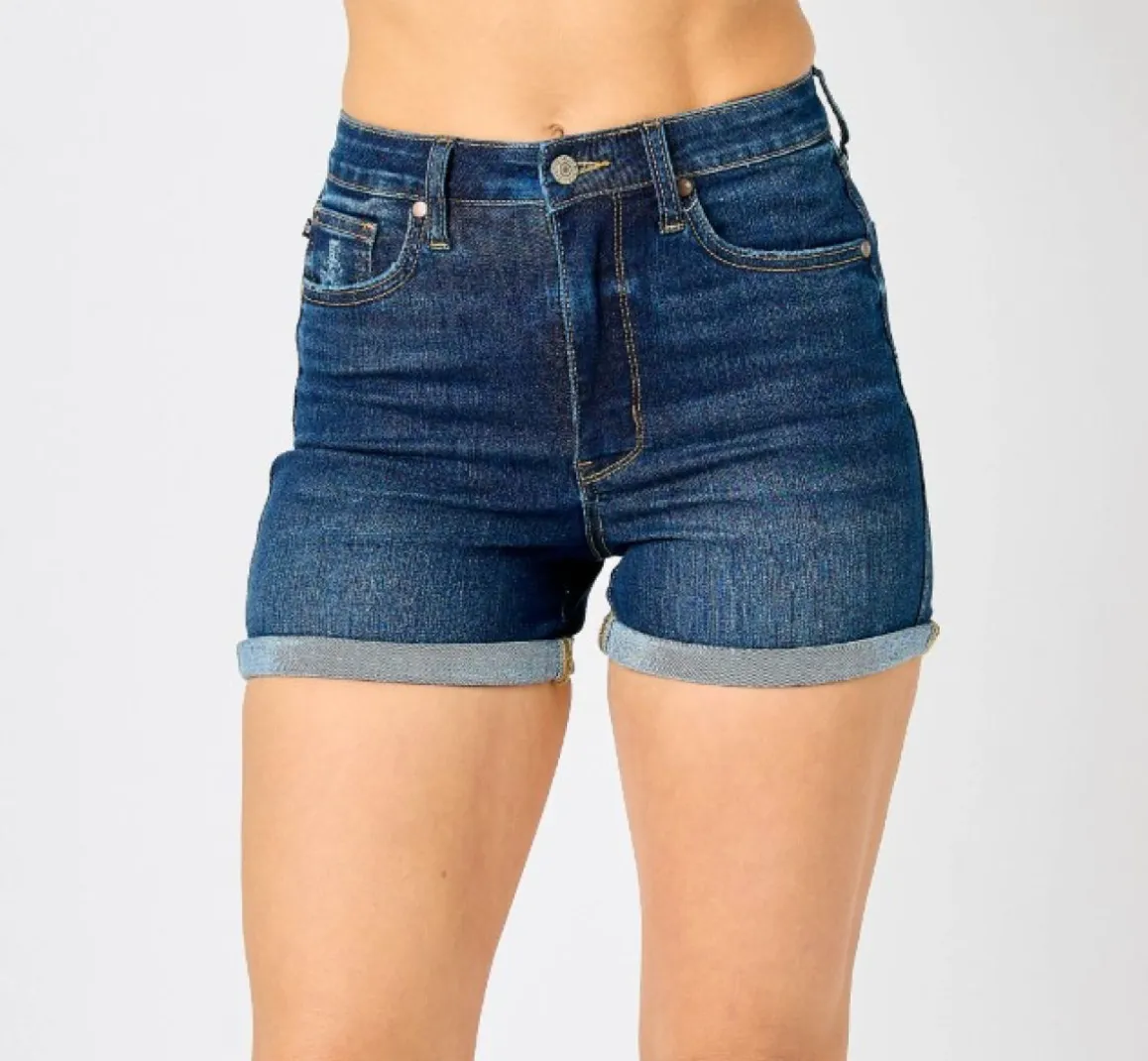 Judy Blue - High Waist Tummy Control Cooling Denim Shorts