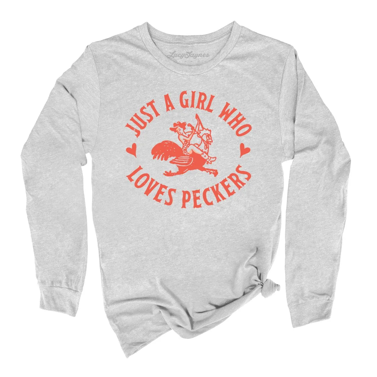 Just a Girl Who Loves Peckers Long Sleeve Tee