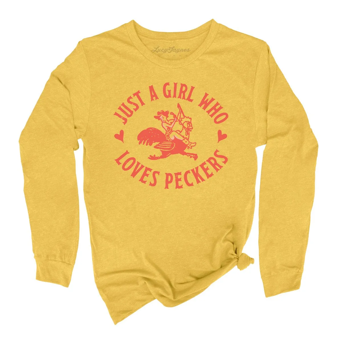 Just a Girl Who Loves Peckers Long Sleeve Tee