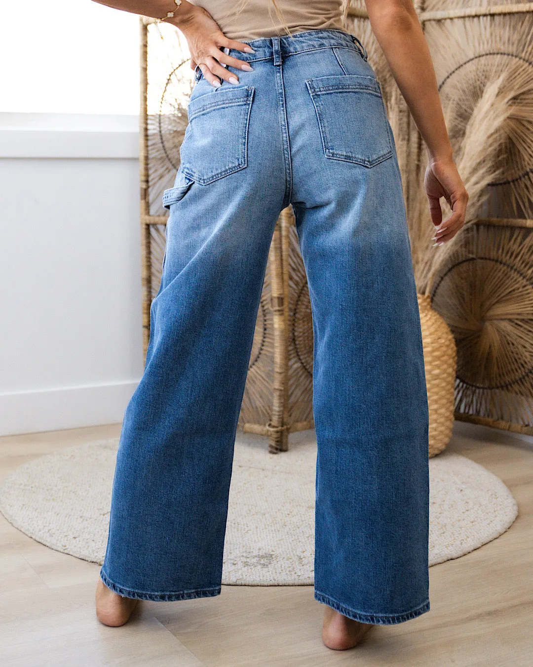 KanCan Jenna Wide Leg Cargo Jeans