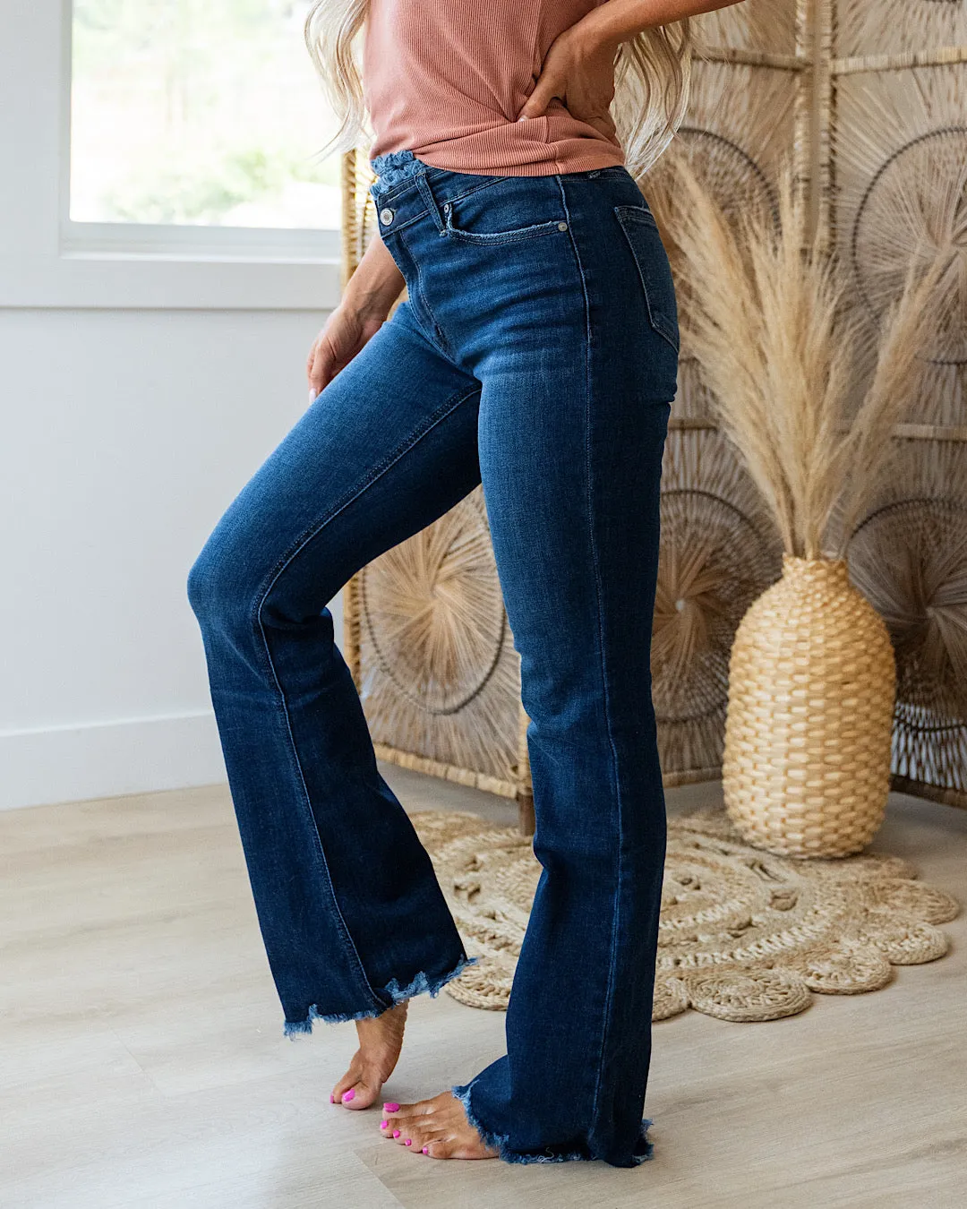 KanCan Meredith Crossover Flare Jeans