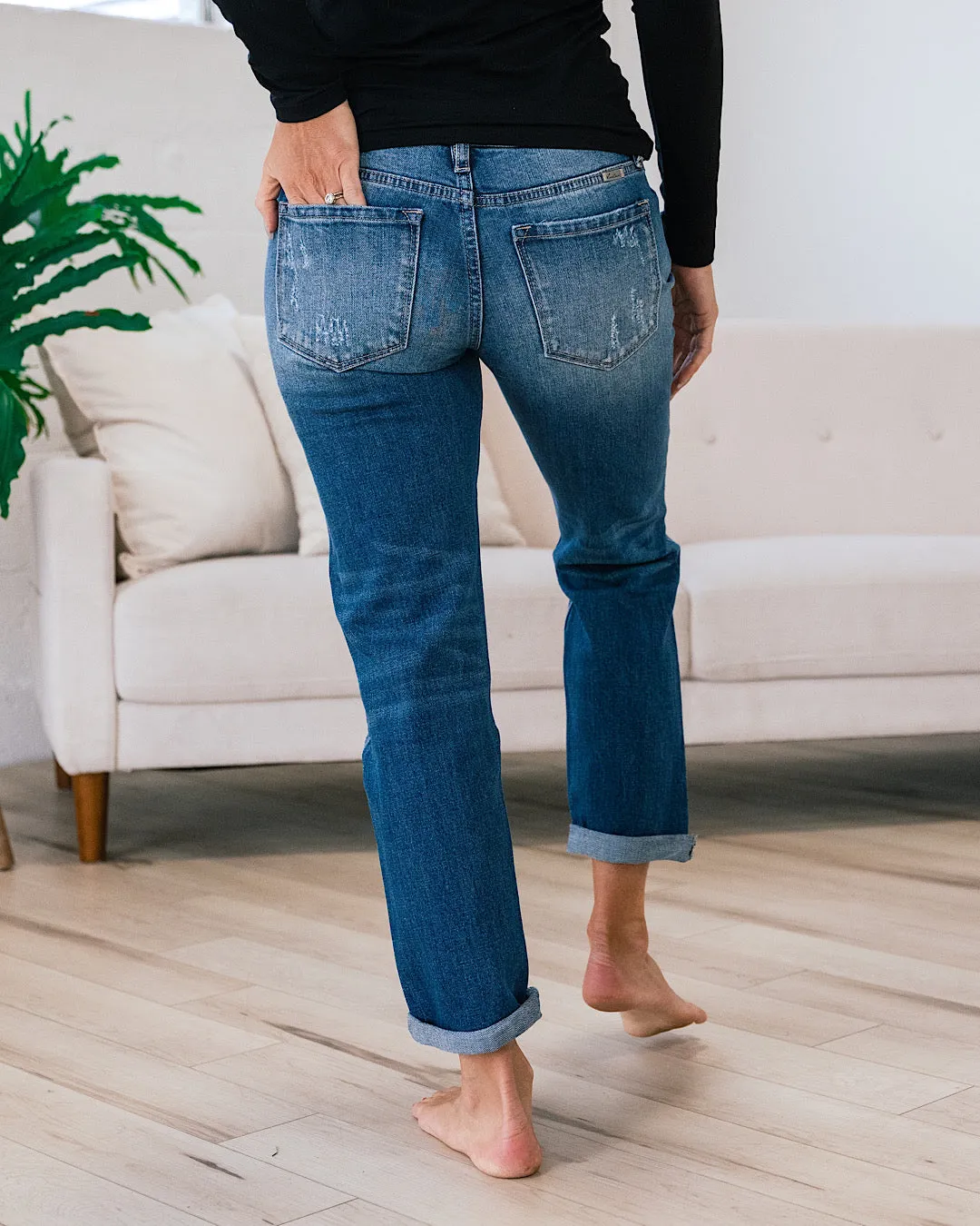 KanCan Recognize Anywhere Distressed Boyfriend Jeans