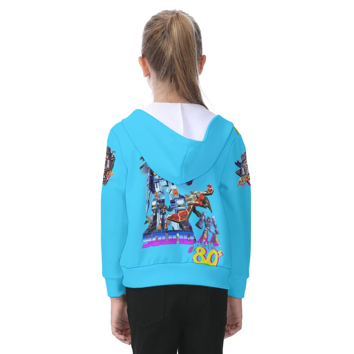 Kid's 1980s Cartoon Villains Zip-up Hoodie With Patch Pocket