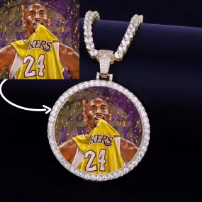 Kobe Bryant In Remembrance Custom Made Photo Medallions Necklace