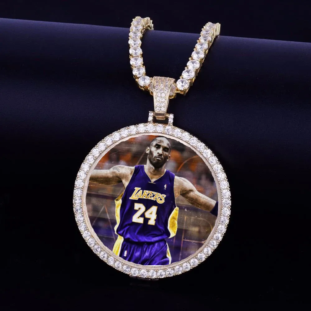 Kobe Bryant In Remembrance Custom Made Photo Medallions Necklace