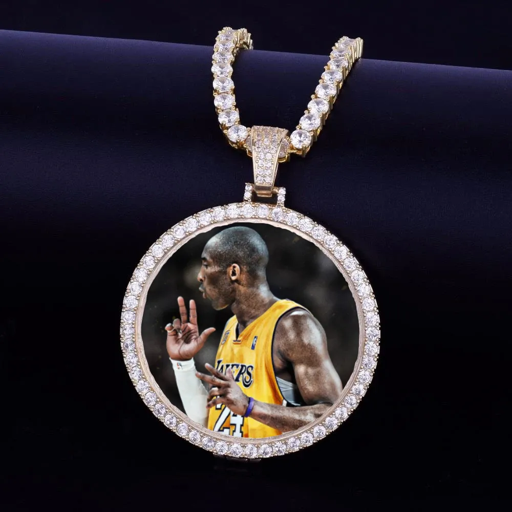 Kobe Bryant In Remembrance Custom Made Photo Medallions Necklace