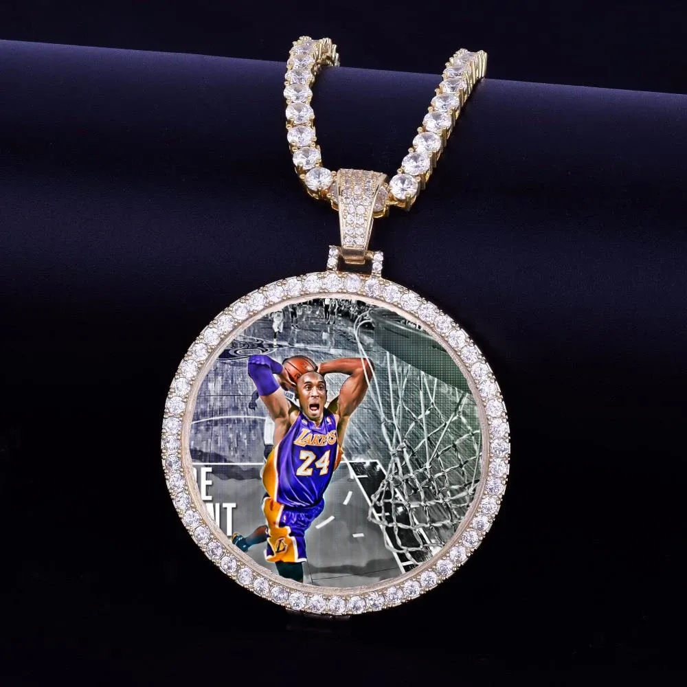 Kobe Bryant In Remembrance Custom Made Photo Medallions Necklace