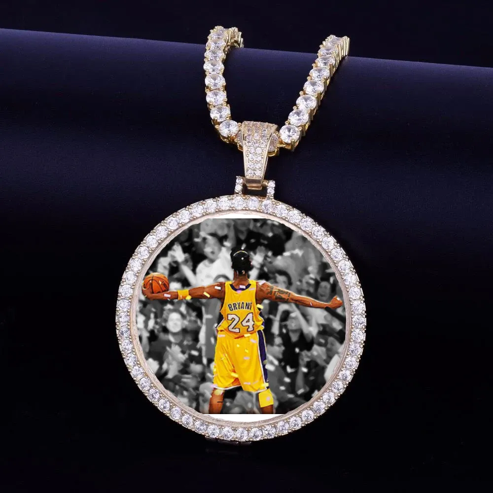 Kobe Bryant In Remembrance Custom Made Photo Medallions Necklace