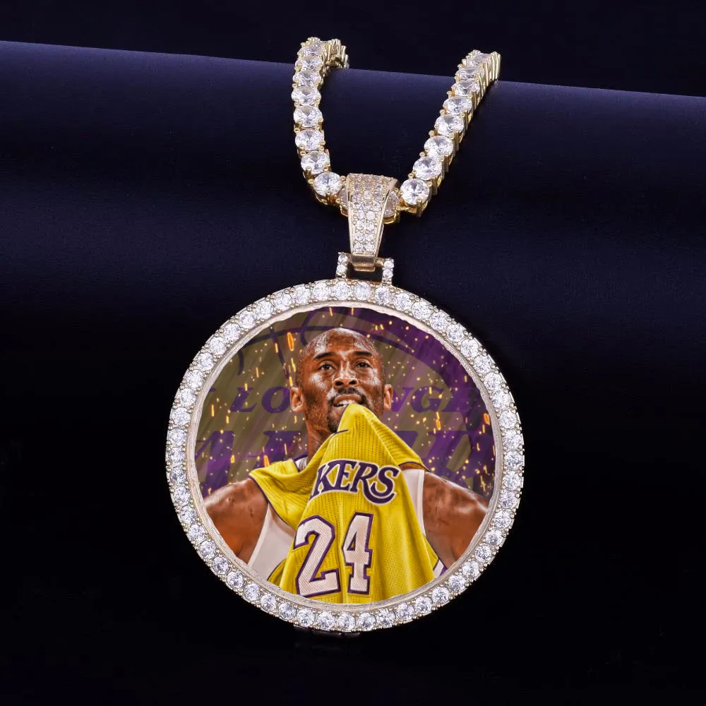 Kobe Bryant In Remembrance Custom Made Photo Medallions Necklace