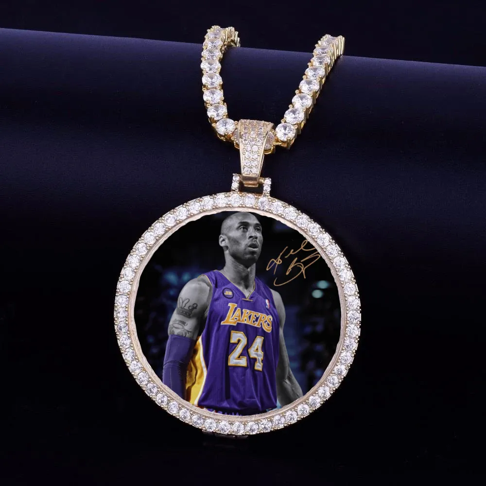 Kobe Bryant In Remembrance Custom Made Photo Medallions Necklace