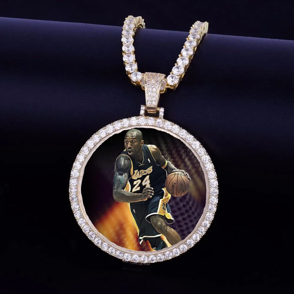 Kobe Bryant In Remembrance Custom Made Photo Medallions Necklace