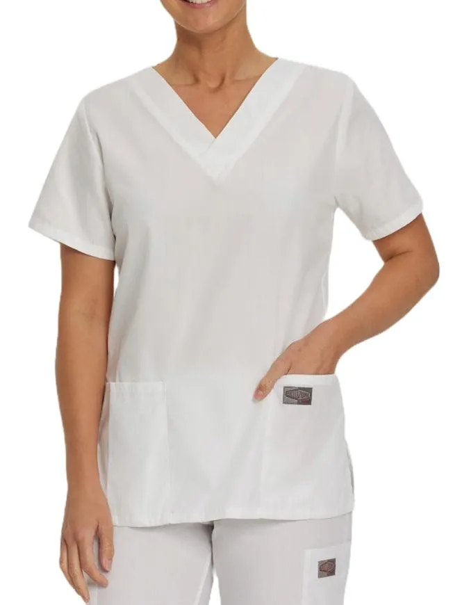 Landau ScrubZone Women's Double Pocket V-Neck Nursing Top