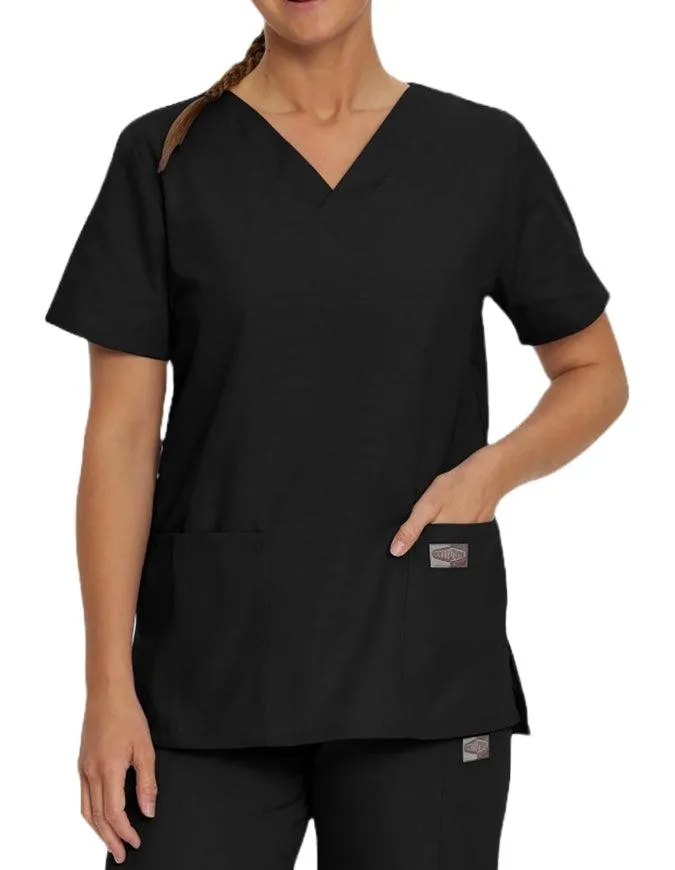 Landau ScrubZone Women's Double Pocket V-Neck Nursing Top