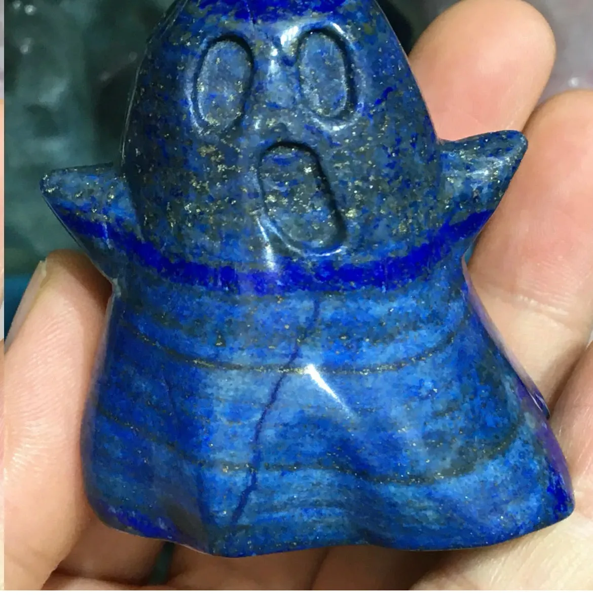 Lapis Lazuli gemstone carved Ghosts