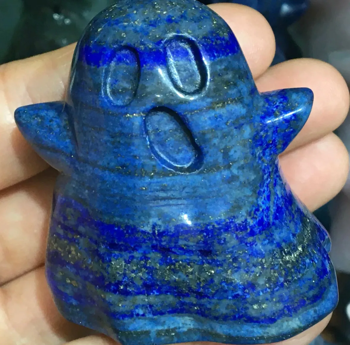 Lapis Lazuli gemstone carved Ghosts