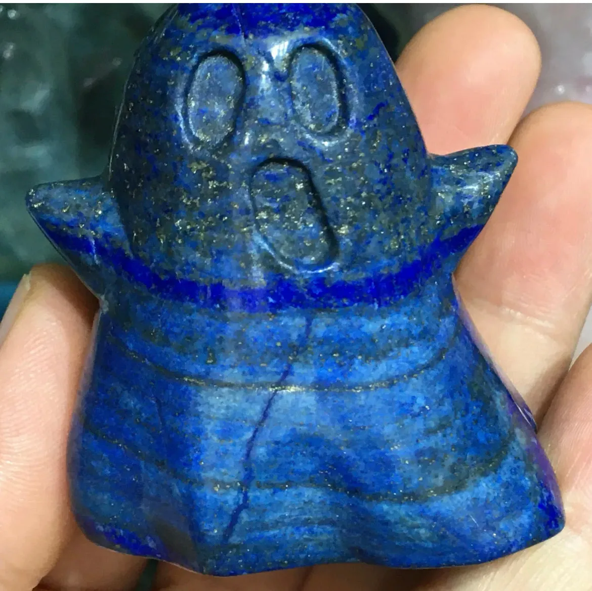 Lapis Lazuli gemstone carved Ghosts