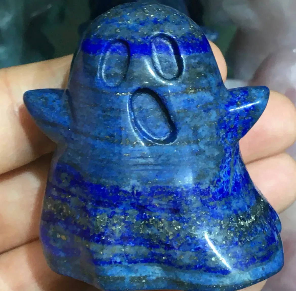 Lapis Lazuli gemstone carved Ghosts