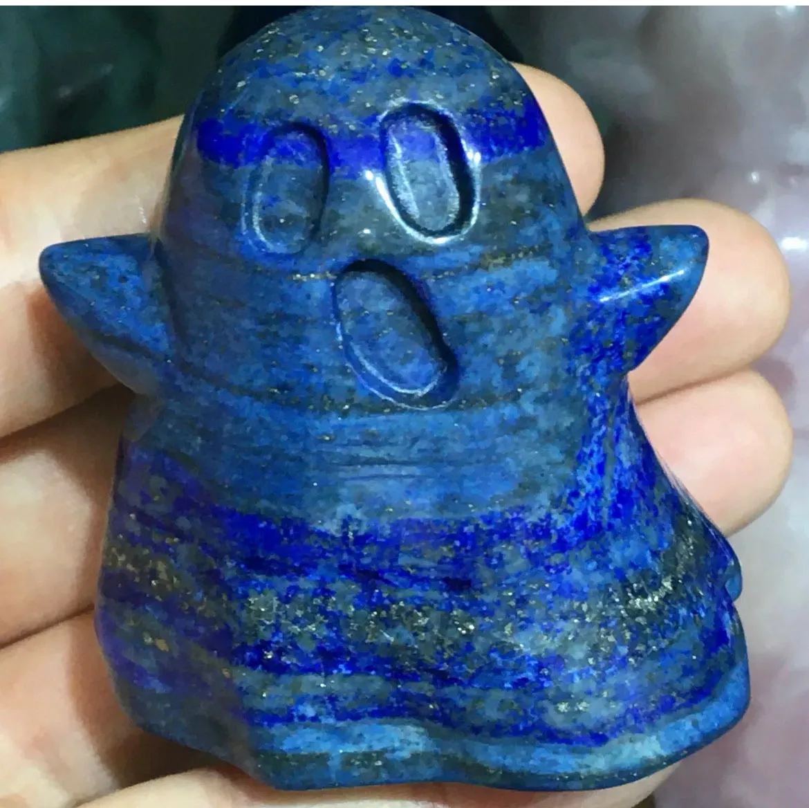 Lapis Lazuli gemstone carved Ghosts