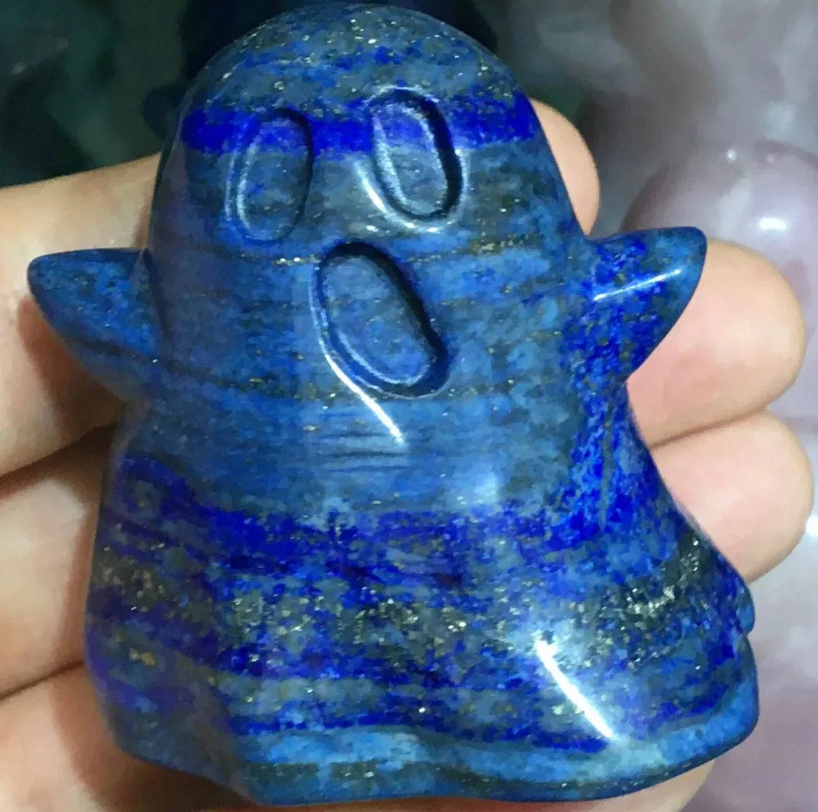 Lapis Lazuli gemstone carved Ghosts