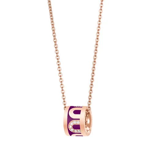 L'Arc de DAVIDOR Bead, 18k Rose Gold with Lacquered Ceramic and Colonnato Diamonds