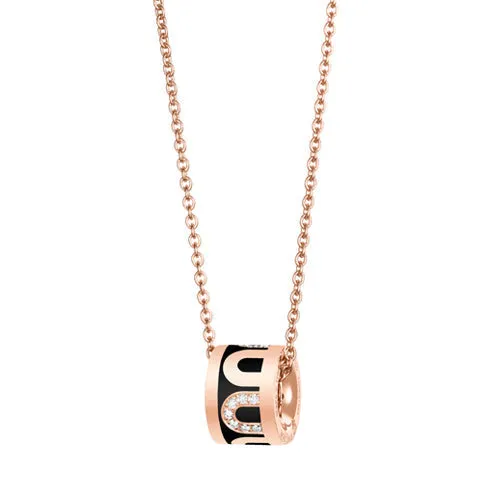 L'Arc de DAVIDOR Bead, 18k Rose Gold with Lacquered Ceramic and Colonnato Diamonds