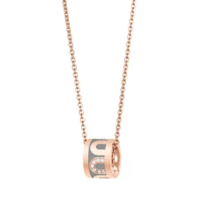 L'Arc de DAVIDOR Bead, 18k Rose Gold with Lacquered Ceramic and Colonnato Diamonds