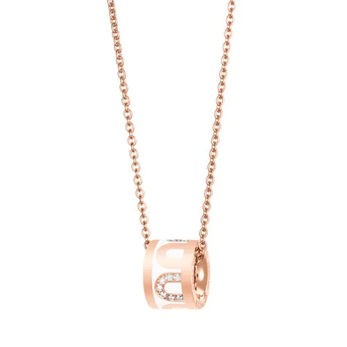 L'Arc de DAVIDOR Bead, 18k Rose Gold with Lacquered Ceramic and Colonnato Diamonds