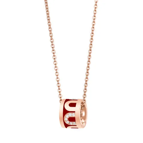 L'Arc de DAVIDOR Bead, 18k Rose Gold with Lacquered Ceramic and Colonnato Diamonds