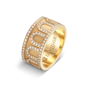 L'Arc de DAVIDOR Ring GM, 18k Yellow Gold with Satin Finish and Palais Diamonds