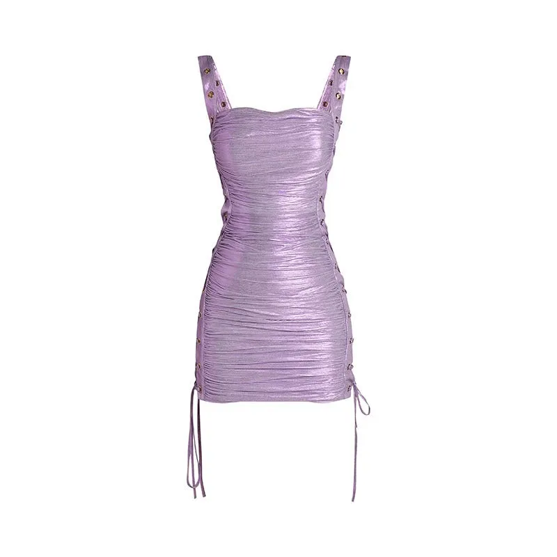 LELYA Purple Mini Bodycon Dress